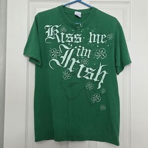Green "Kiss Me I'm Irish" T Shirt